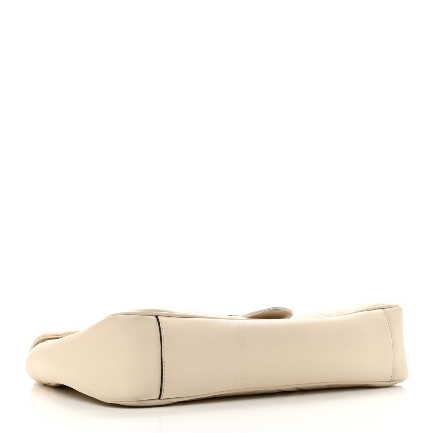 Calfskin Matelasse Medium GG Marmont Shoulder Bag White