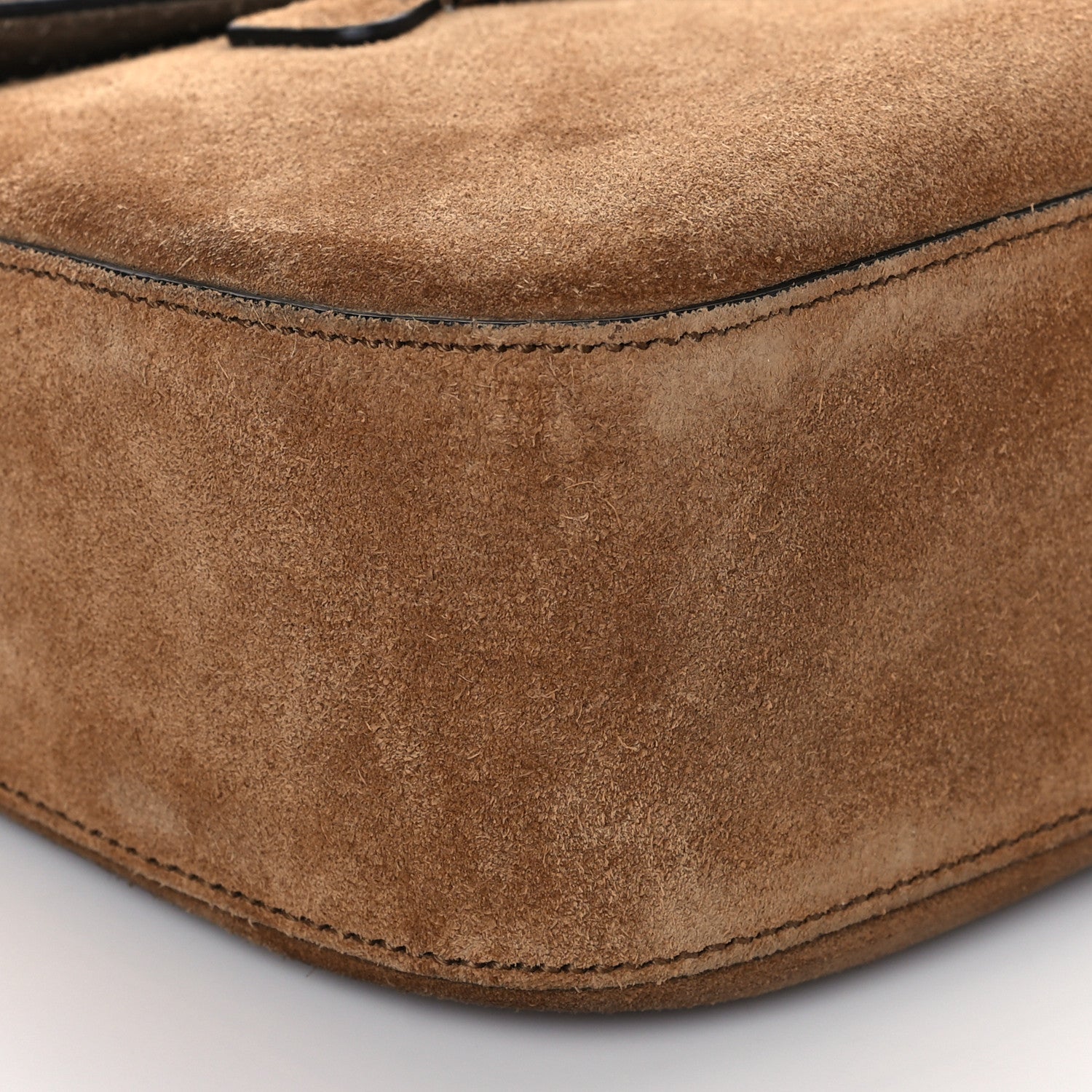 Gucci Suede Medium Lady Web Shoulder Bag New Marron 9 of 10