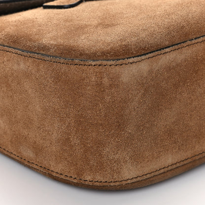 Gucci Suede Medium Lady Web Shoulder Bag New Marron 9 of 10