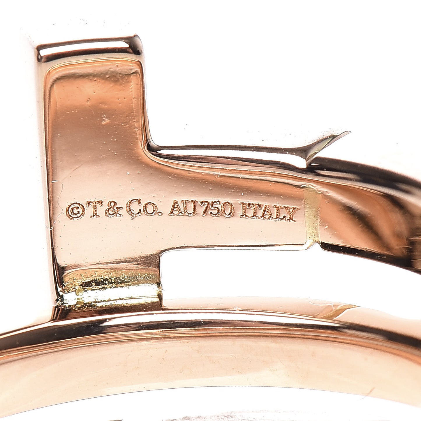 18K Rose Gold Diamond T Square Wrap Ring 47 4