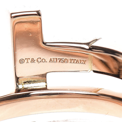 Tiffany 18K Rose Gold Diamond T Square Wrap Ring 47 4 5 of 5