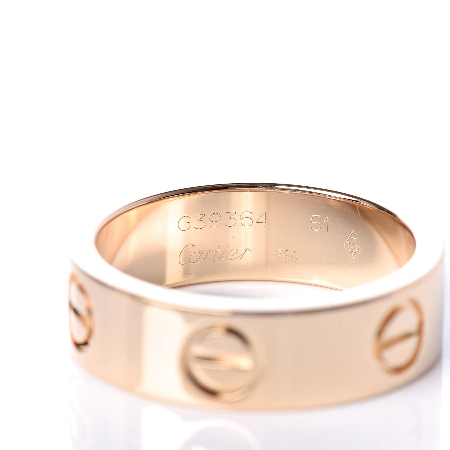 Cartier 18K Yellow Gold 5.5mm LOVE Ring 51 5.75 4 of 4