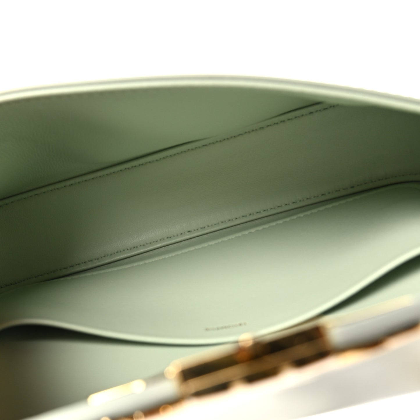 Shiny Calfskin Triomphe Chain Shoulder Bag Jade