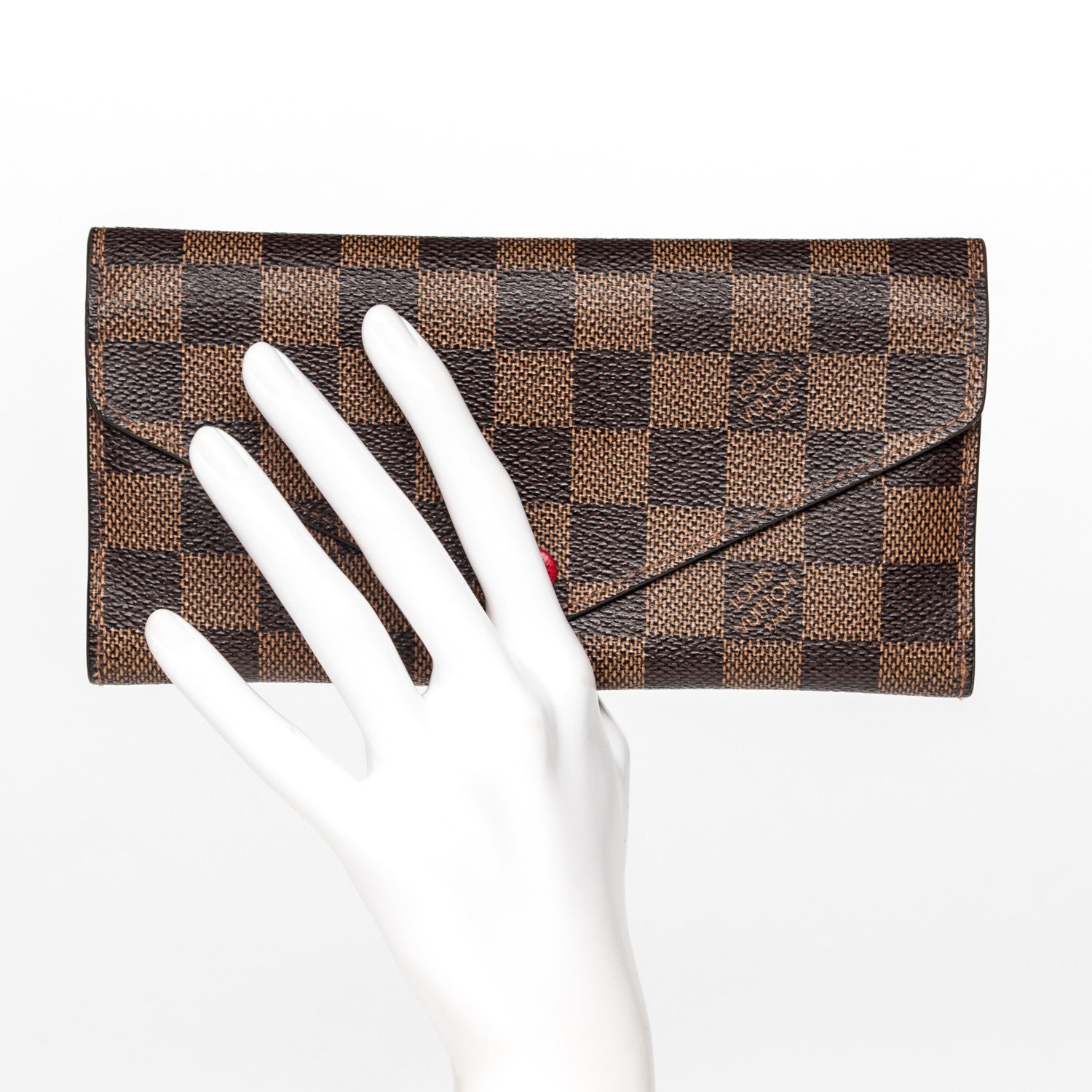 Louis Vuitton Damier Ebene Josephine Wallet Red 2 of 6
