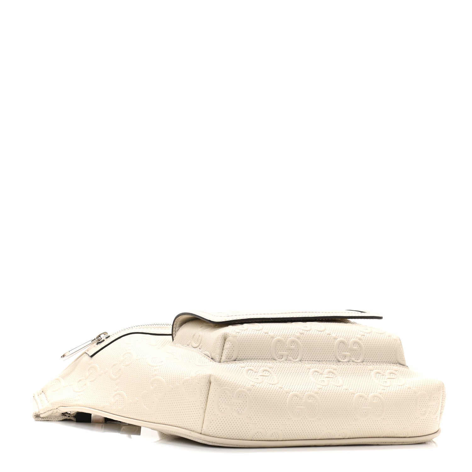 Gucci Calfskin GG Tennis Embossed Pocket Belt Bag Mystic White 4 of 10