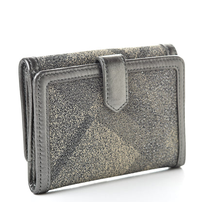 Burberry Shimmer Check Medium Compact Wallet Trench 3 of 8