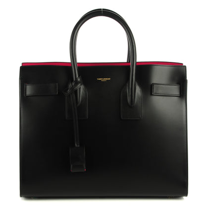 Saint Laurent Calfskin Small Sac De Jour Black Fuchsia 1 of 9
