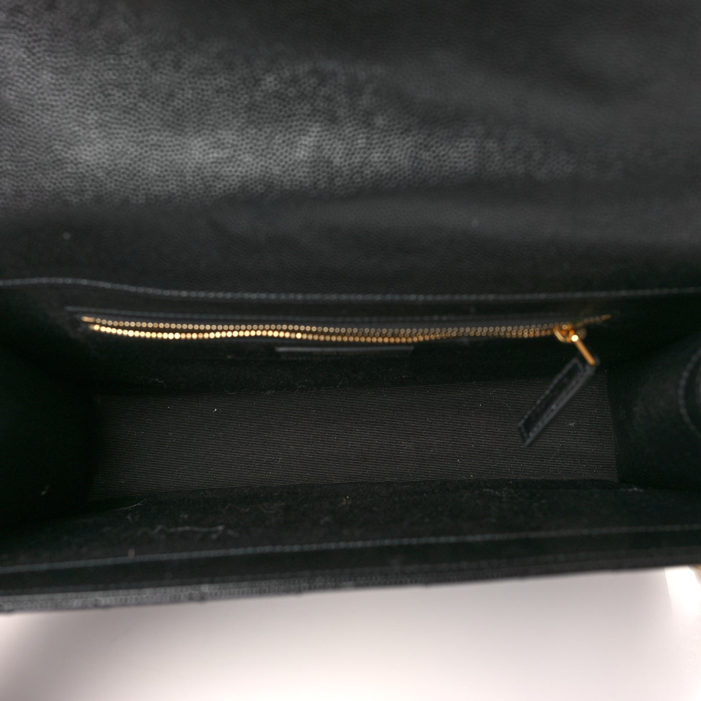 Grain De Poudre Matelasse Chevron Large Monogram Satchel Black