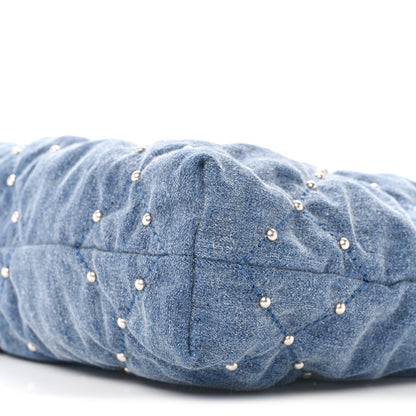 Chanel Washed Denim Quilted Studded Small Chanel 22 Blue 11 of 11