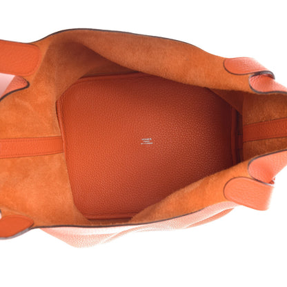 Hermes Taurillon Clemence Picotin Lock 26 GM Orange 5 of 9