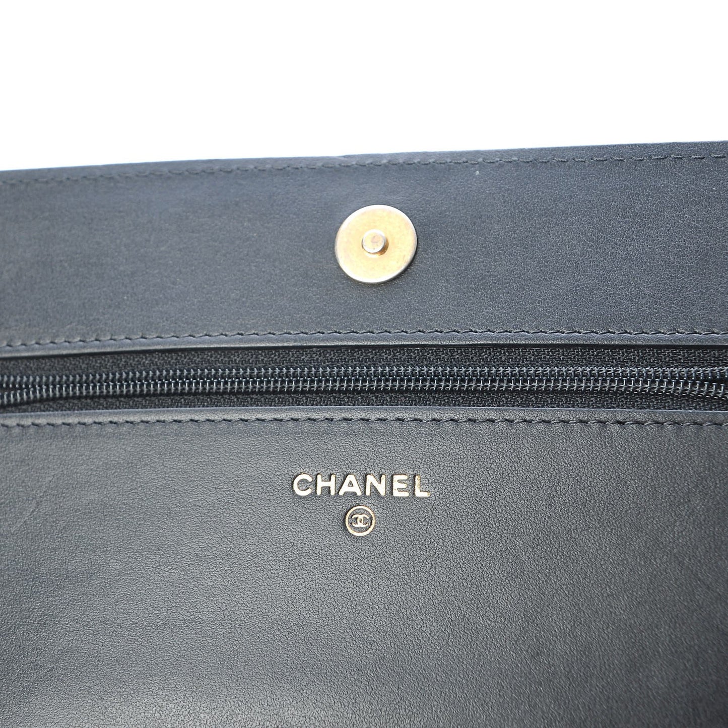 Caviar Quilted Boy Wallet On Chain WOC Black