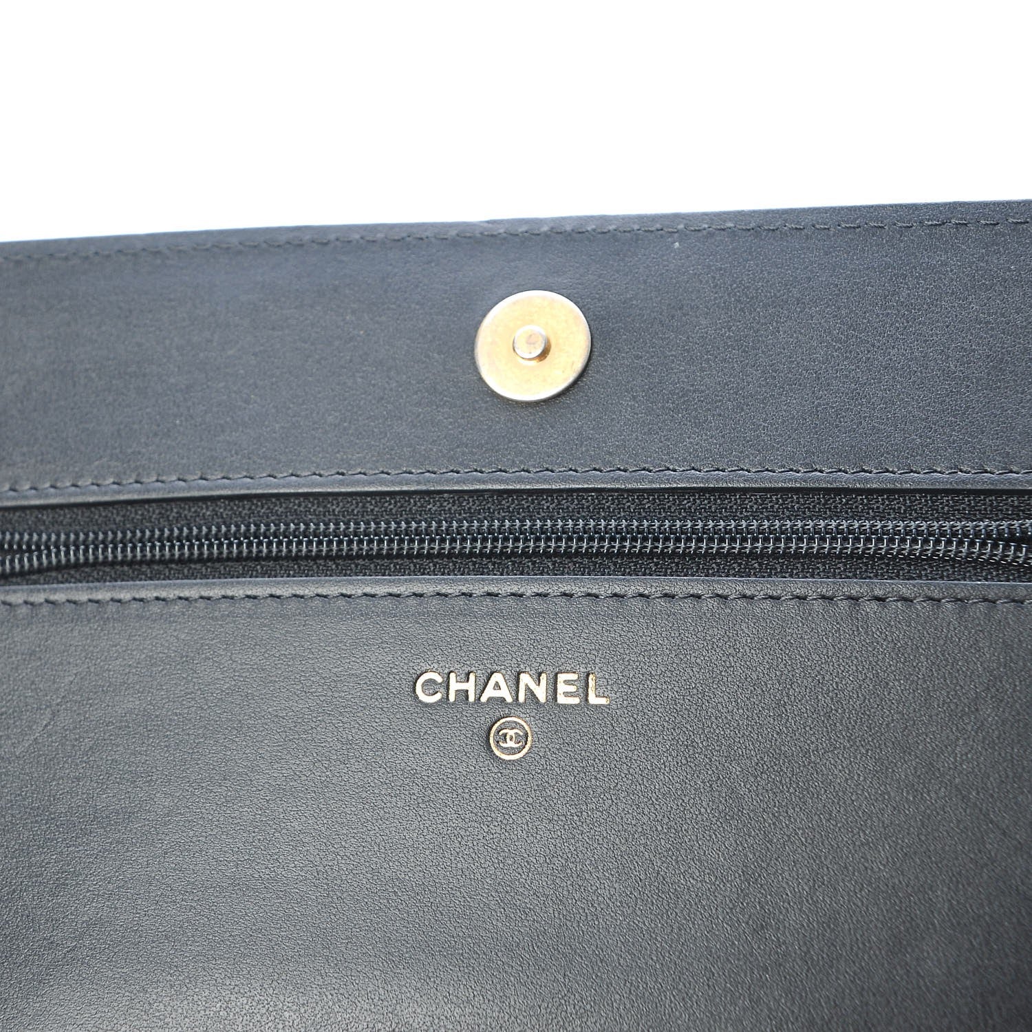 Chanel Caviar Quilted Boy Wallet On Chain WOC Black 6 of 9
