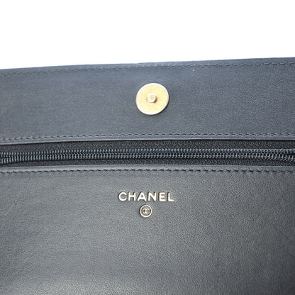 Chanel Caviar Quilted Boy Wallet On Chain WOC Black 6 of 9