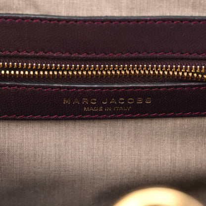 Marc Jacobs Metallic Calfskin Quilted The Kid Stam Plum 6 of 10