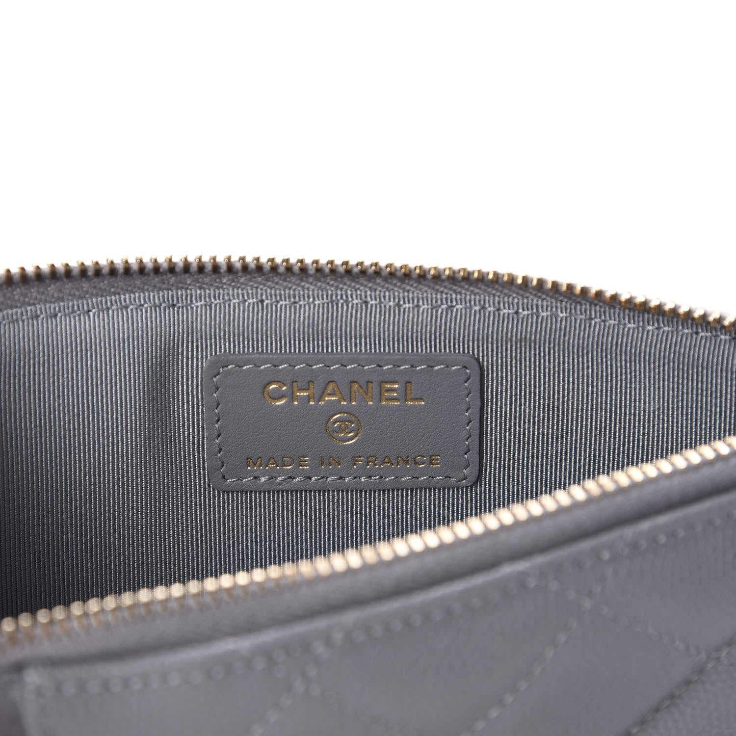 Chanel Caviar Quilted Classic iPhone Pouch Grey 8 of 9