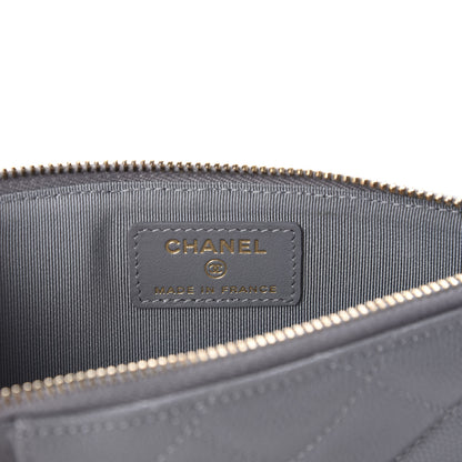 Chanel Caviar Quilted Classic iPhone Pouch Grey 8 of 9