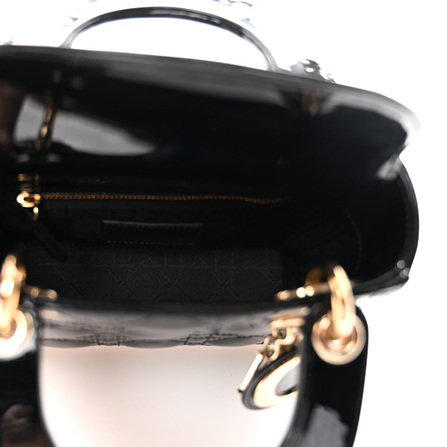 Christian Dior Patent Cannage Mini Lady Dior Black 5 of 10