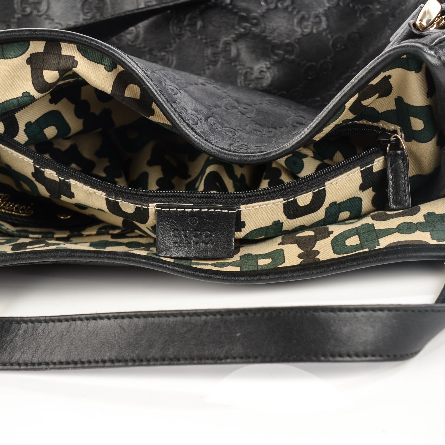 Gucci Guccissima Medium Abbey Shoulder Bag Black 6 of 7