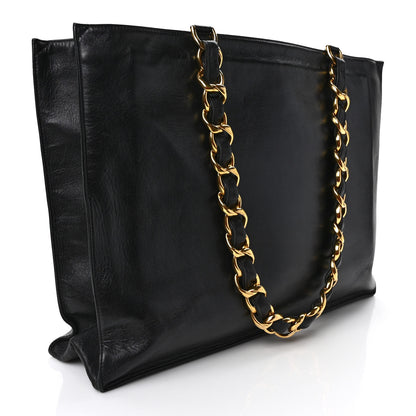 Chanel Lambskin CC Tote Black 3 of 12