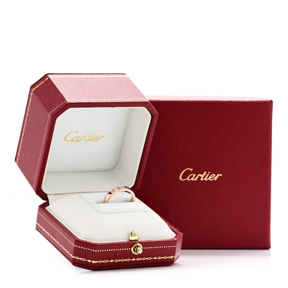 Cartier 18K Pink Gold Diamond 3mm C De Cartier Wedding Band Ring 48 4.5 6 of 6