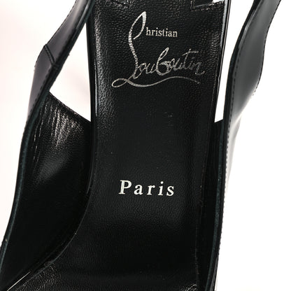 Christian Louboutin Patent Hot Chick Slingback Platform Peep Toe 120 Pumps 39 Black 8 of 8