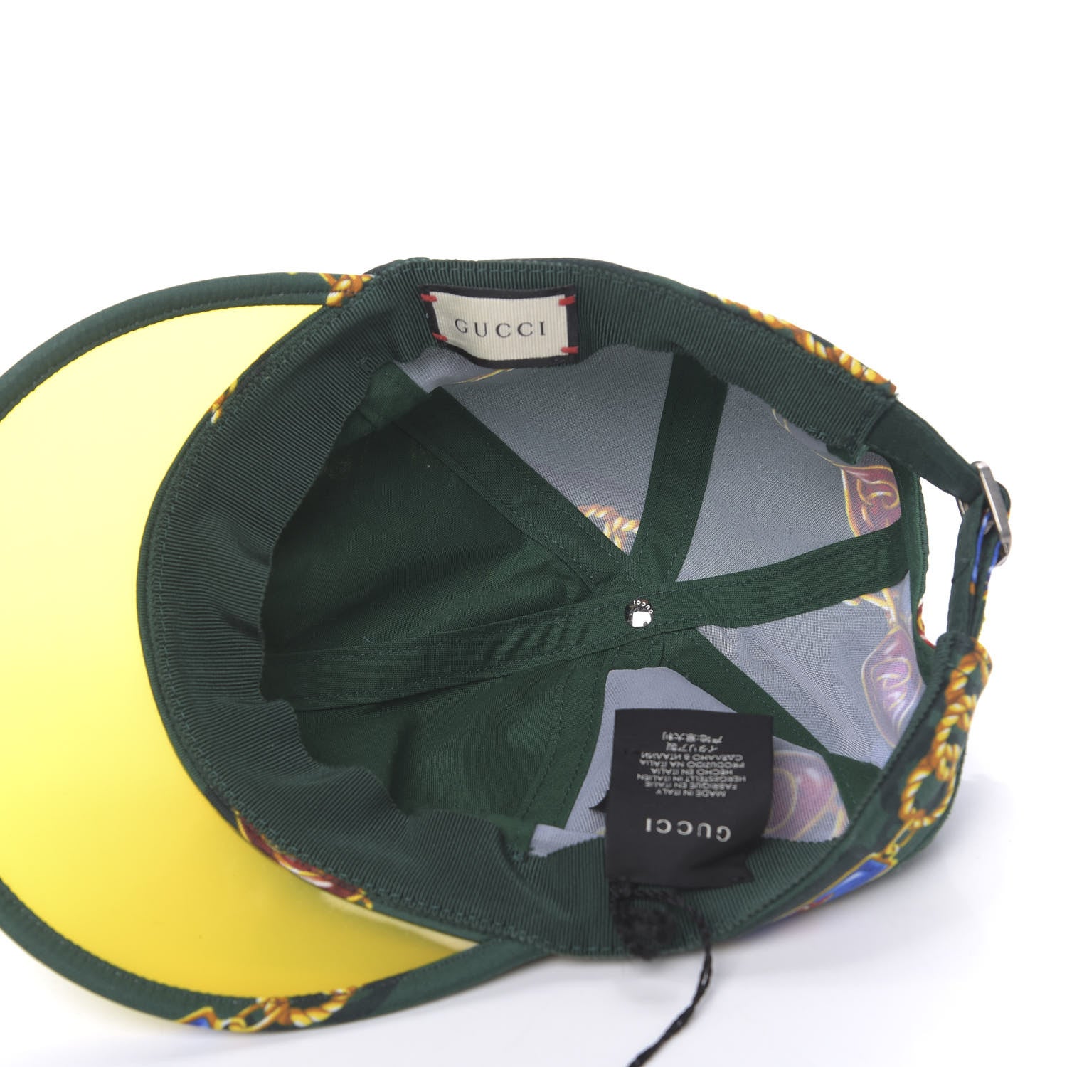 Gucci Silk Baseball Hat 59 Green Multicolor 6 of 8