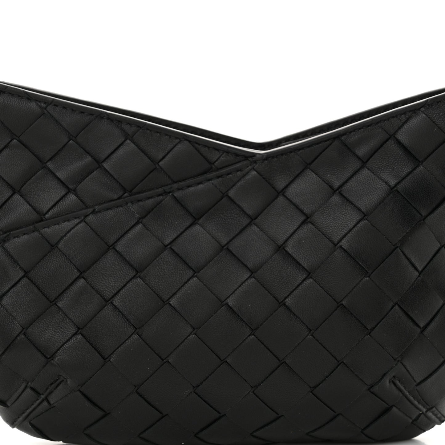 Nappa Intrecciato Mini Solstice Shoulder Bag Black