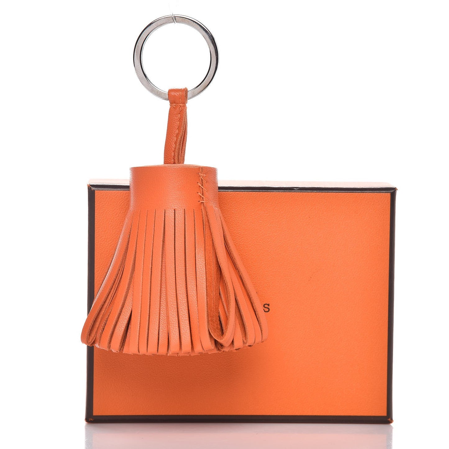 Lambskin Carmen Tassel Key Holder Orange