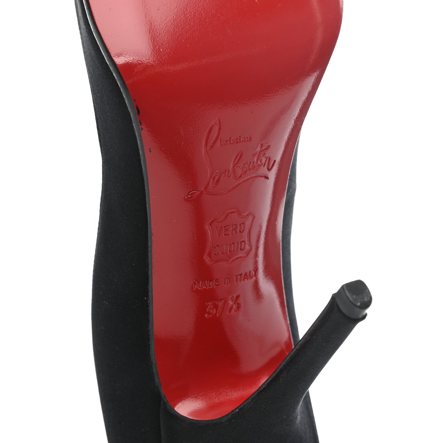 Christian Louboutin Satin Decollete 554 100 Pumps 37.5 Black 6 of 7