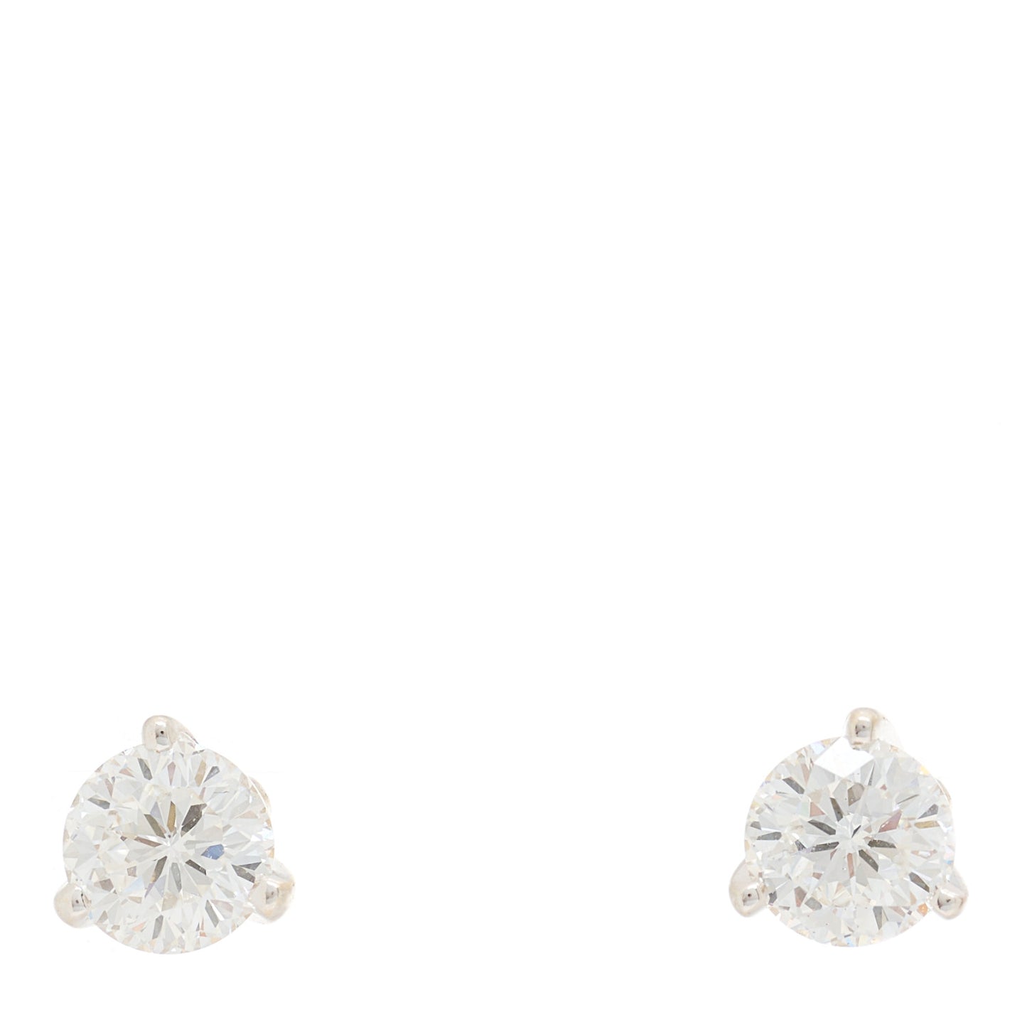 18K White Gold Diamond 2.18ctw Cento Tulip Stud Earrings