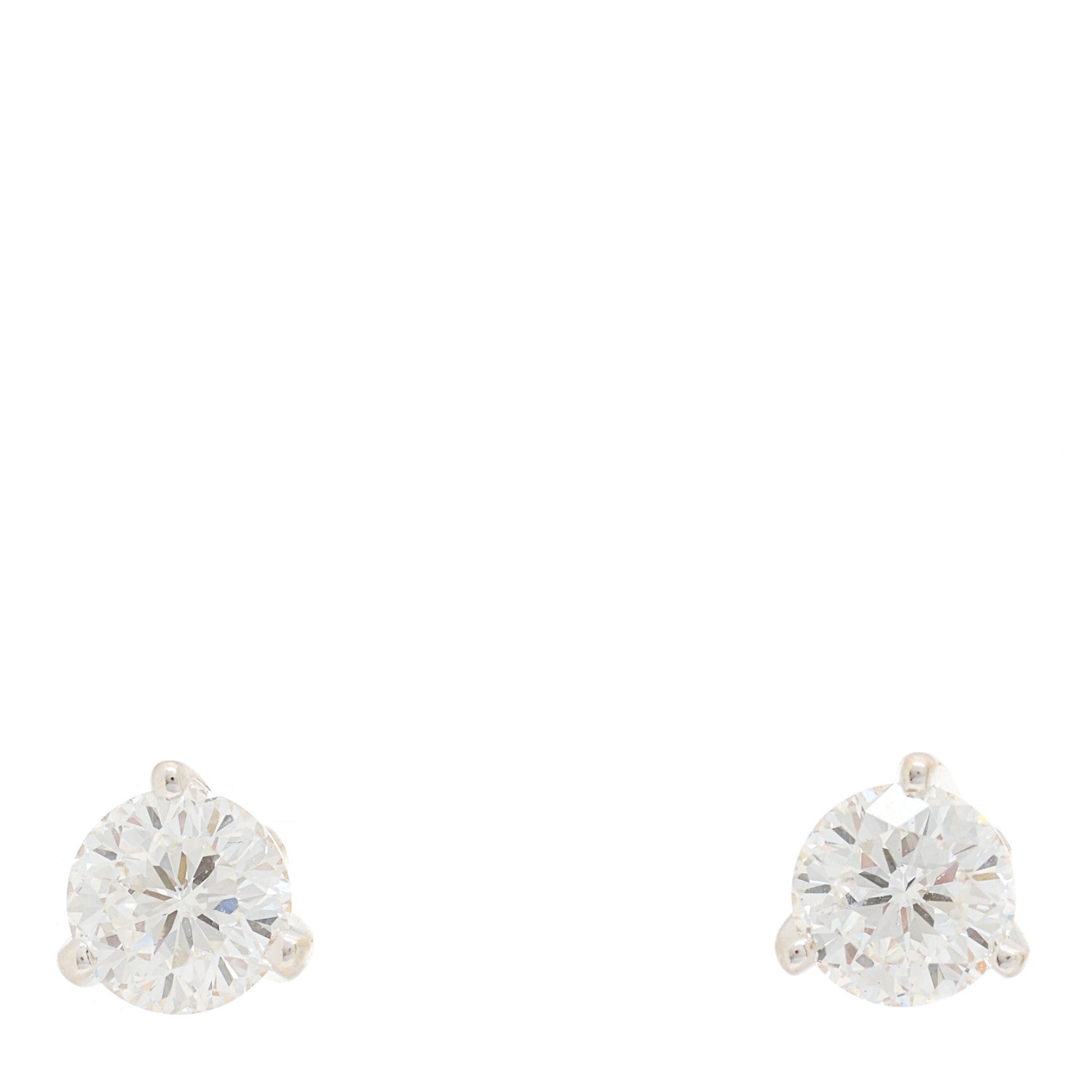 Roberto Coin 18K White Gold Diamond 2.18ctw Cento Tulip Stud Earrings 1 of 6