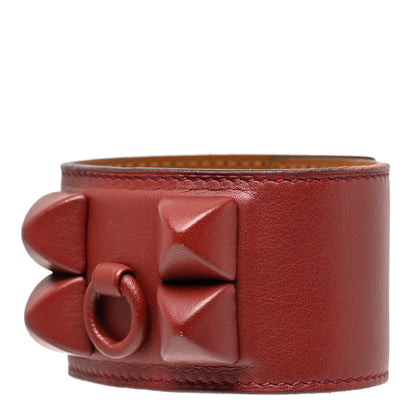 Hermes Box Collier de Chien CDC Shadow Bracelet S Rouge H 1 of 6