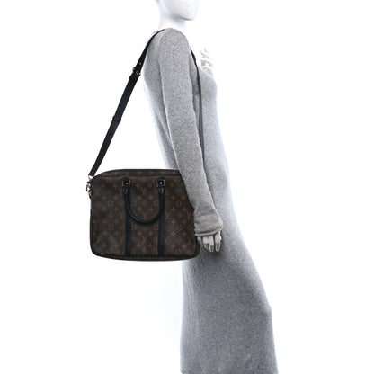 Louis Vuitton Monogram Macassar Porte-Documents Voyage PM 2 of 11