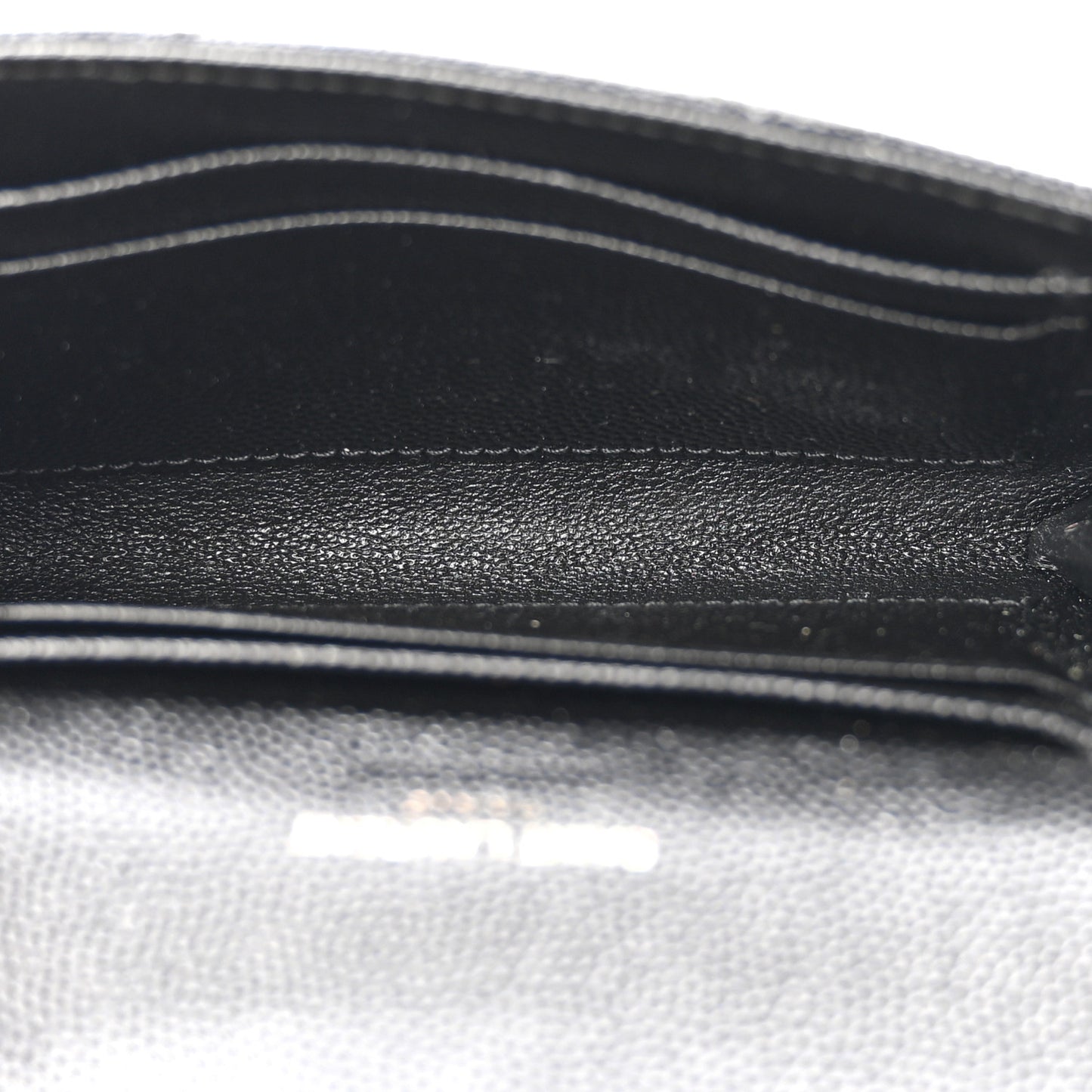 Grain De Poudre Matelasse Chevron Small Monochome Monogram Envelope Wallet Black