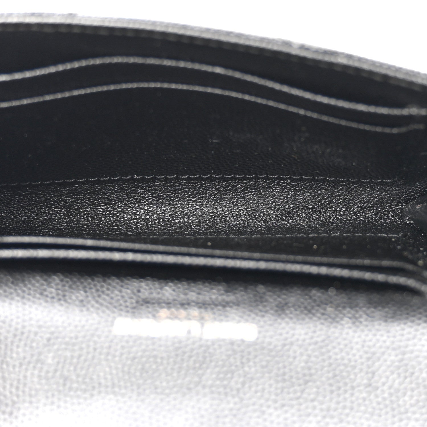 Saint Laurent Grain De Poudre Matelasse Chevron Small Monochome Monogram Envelope Wallet Black 5 of 7