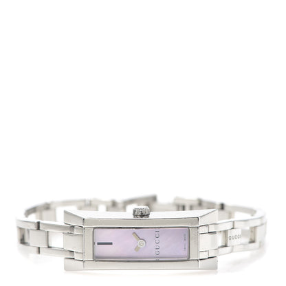 Gucci Stainless Steel Pink Mother of Pearl 14mm 110 G-Link Quartz Watch 3 of 7