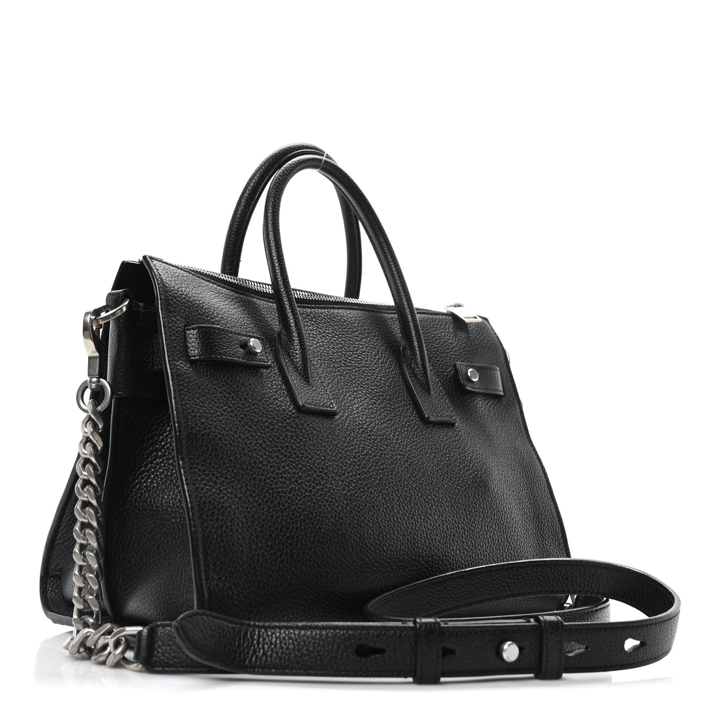 Grained Calfskin Baby Supple Sac De Jour Black