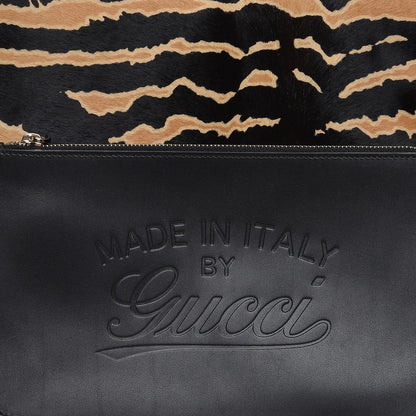 Gucci Calf Hair Zebra Print Medium Craft Tote Black 9 of 10