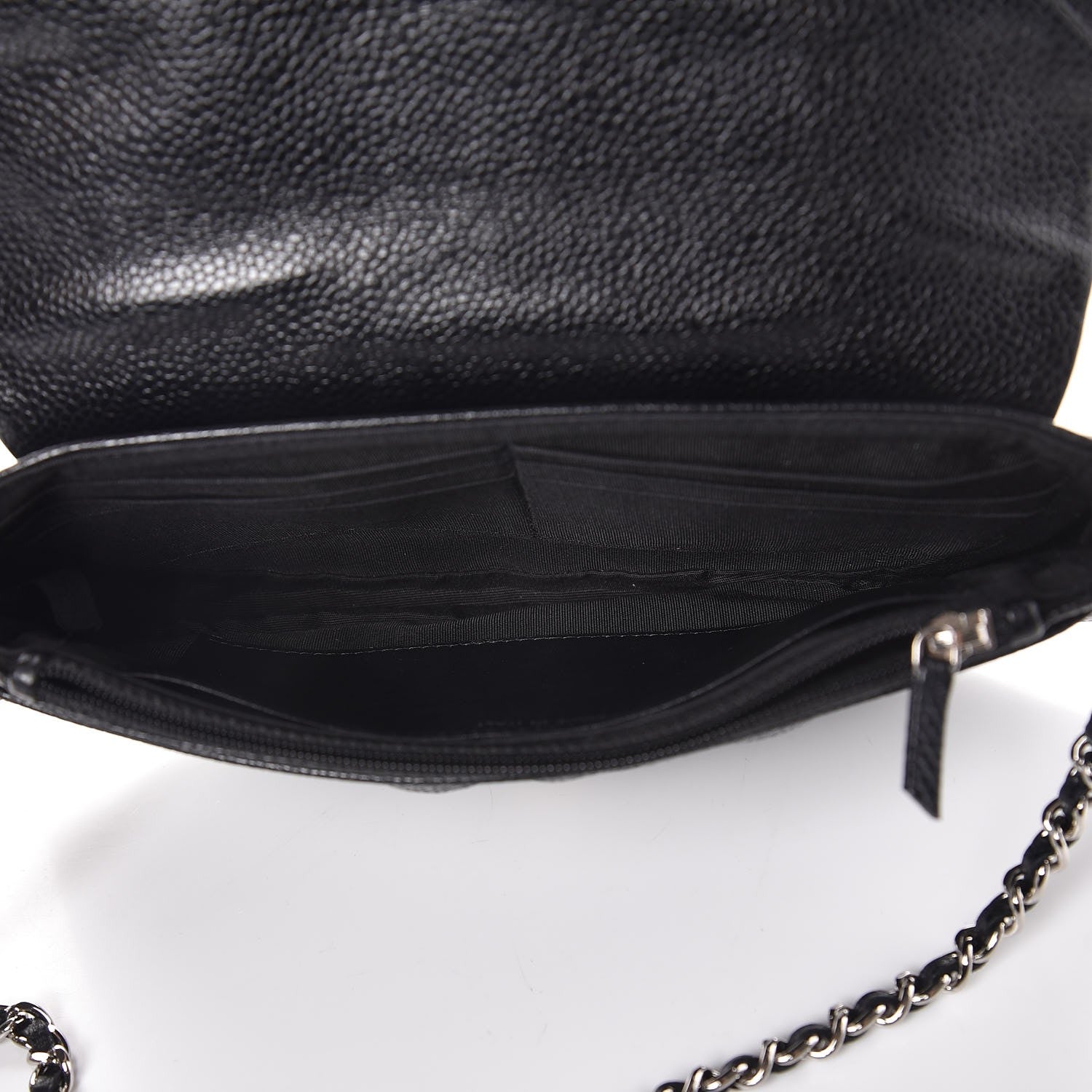 Chanel Caviar Half Moon Wallet On Chain WOC Black 5 of 9