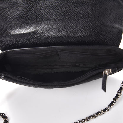 Chanel Caviar Half Moon Wallet On Chain WOC Black 5 of 9