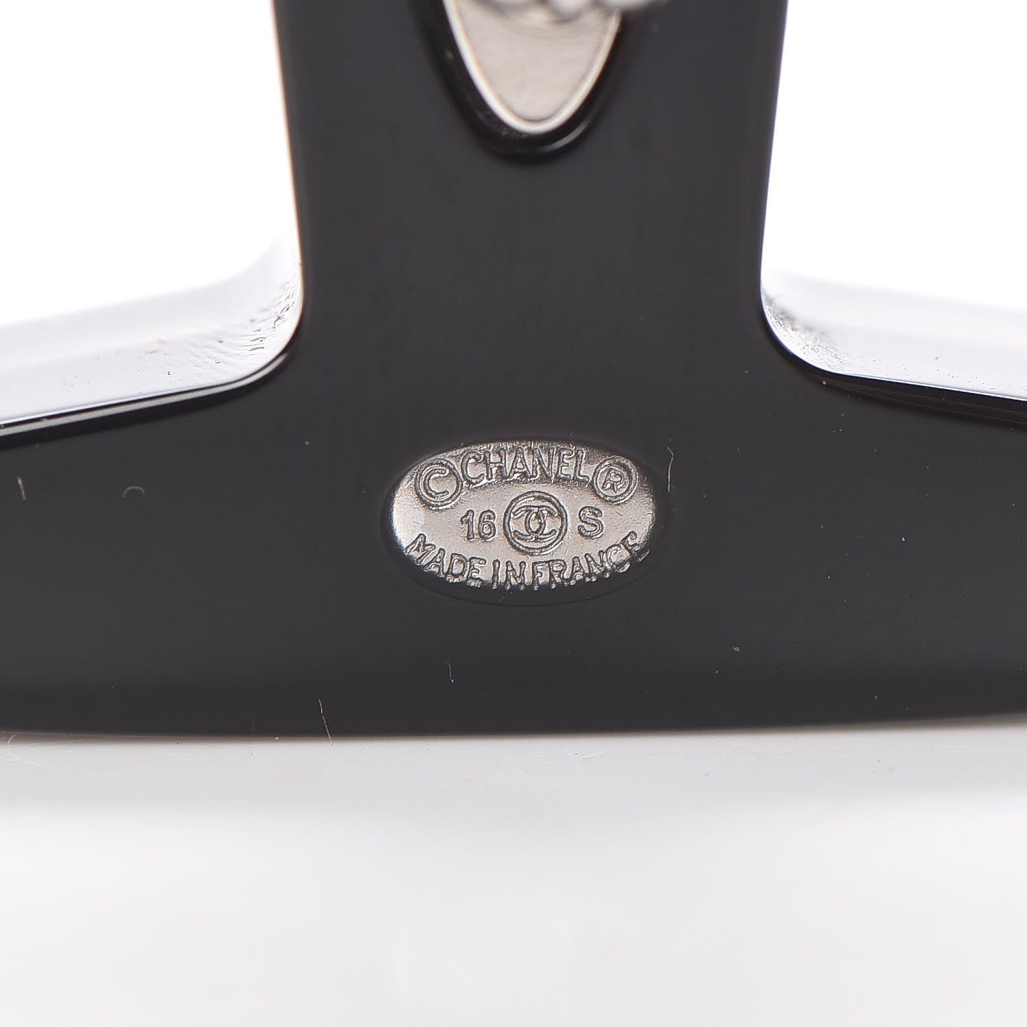 Chanel Resin Pearl CC Airplane Brooch Black White 5 of 6