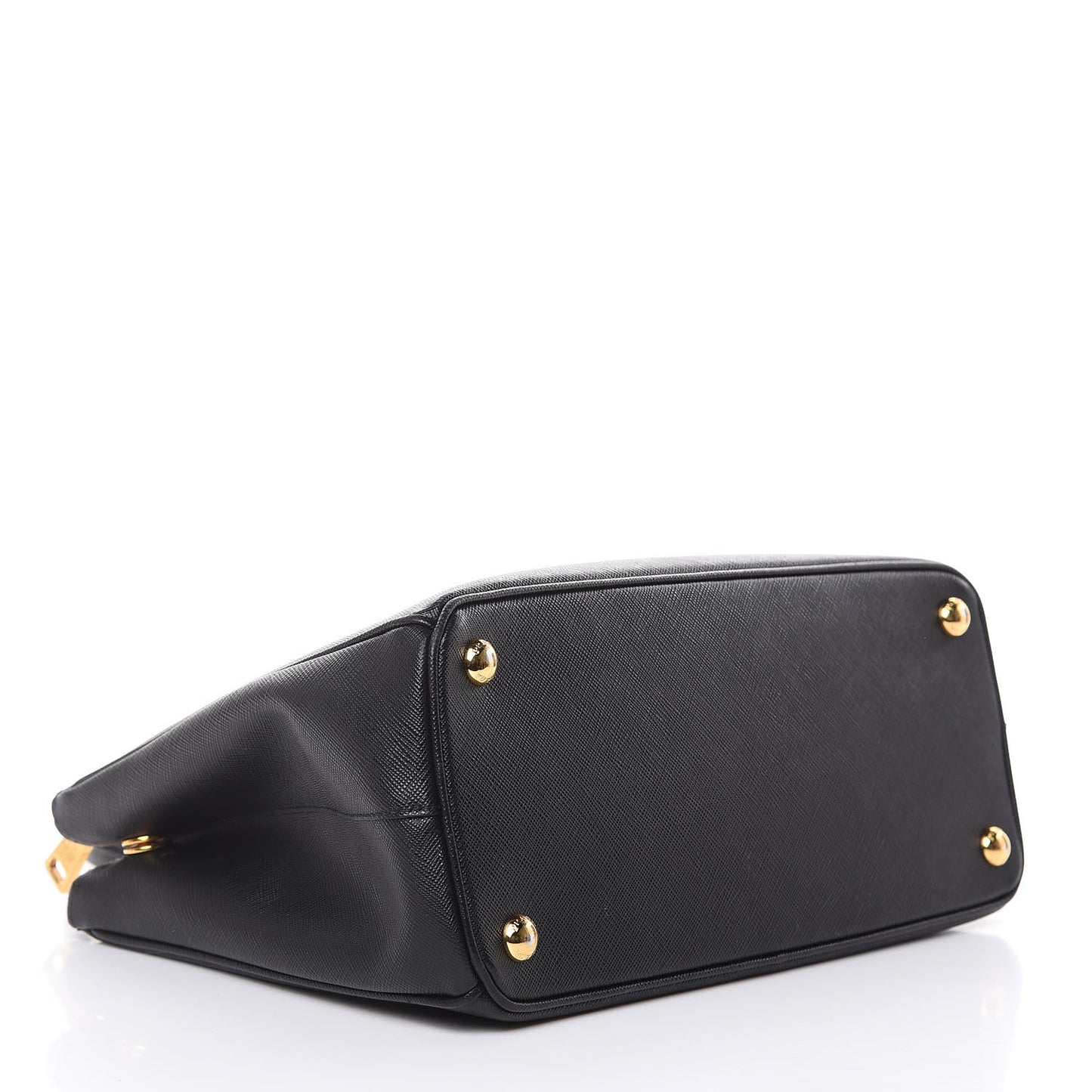 Saffiano Small Galleria Double Zip Tote Black