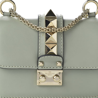 Valentino Garavani Vitello Mini Glam Lock Rockstud Flap Water Green 16 of 19
