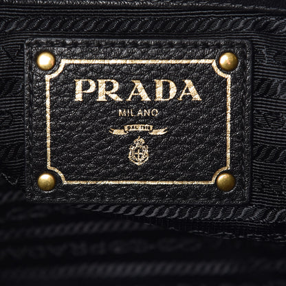 Prada Tessuto Nylon Vitello Daino Tote Black 6 of 10