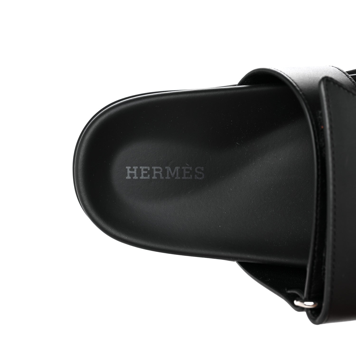 Hermes Calfskin Womens Chypre Sandals 36.5 Black 7 of 8