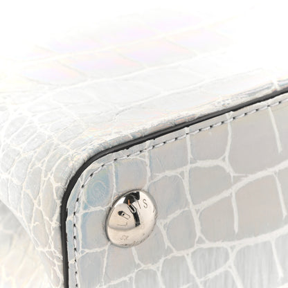 Louis Vuitton Iridescent Alligator Capucines BB Silver 12 of 14