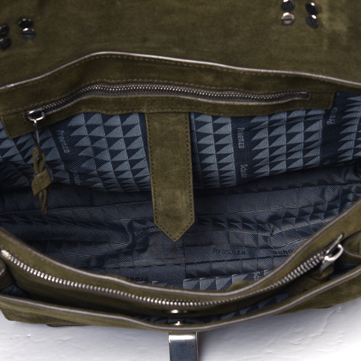 Proenza Schouler Suede Medium PS1 Satchel Olive 4 of 6