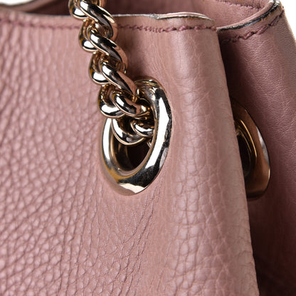 Gucci Pebbled Calfskin Medium Soho Chain Shoulder Bag Dark Cipria 5 of 7