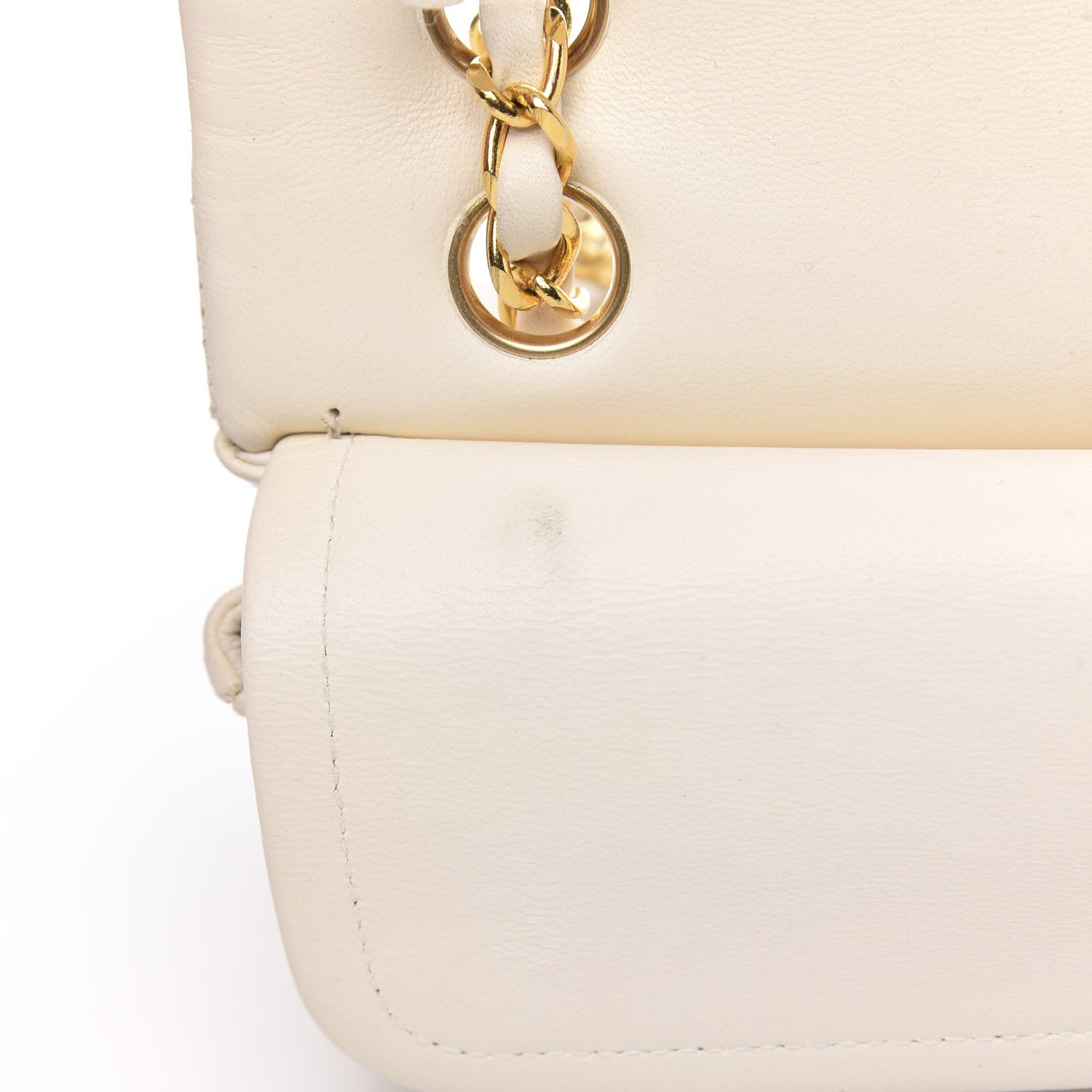 Chanel Lambskin Quilted Small Double Flap White 11 of 15