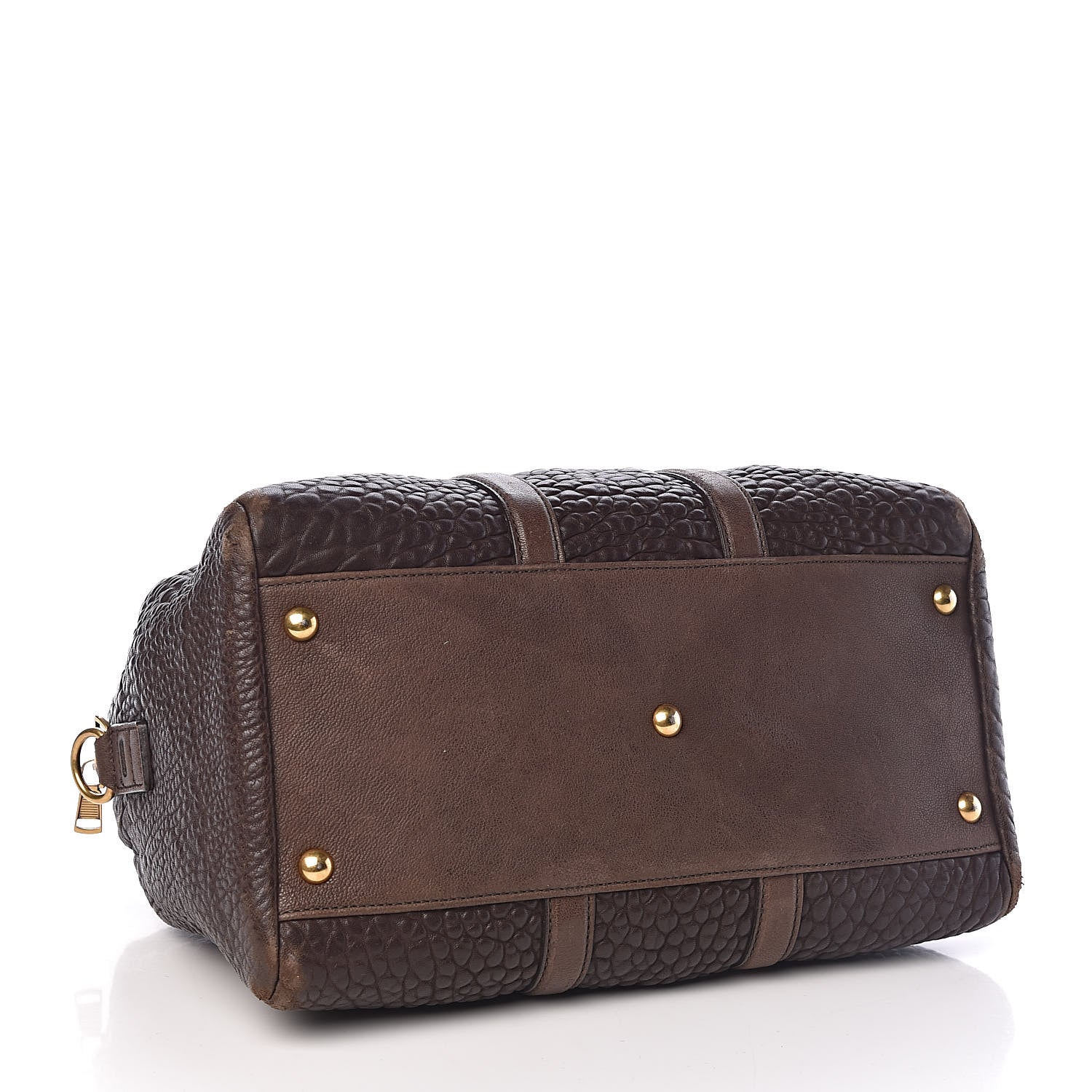 Saint Laurent Pebbled Lambskin Sac Bowly Dark Brown 4 of 14